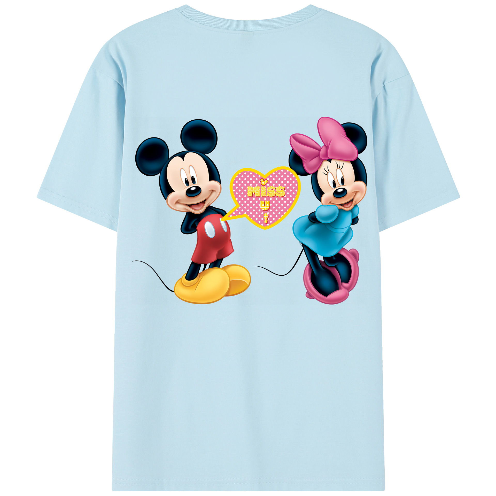 （画像用） ミッキーマウス Mickey Mouse 綿100％半袖Tシャツ（背面プリント）